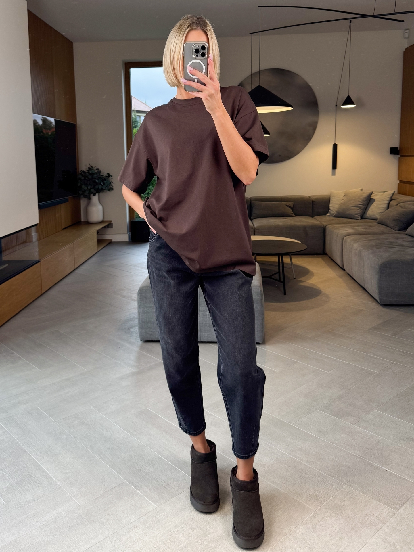 T-shirt Oversize Brązowy 3