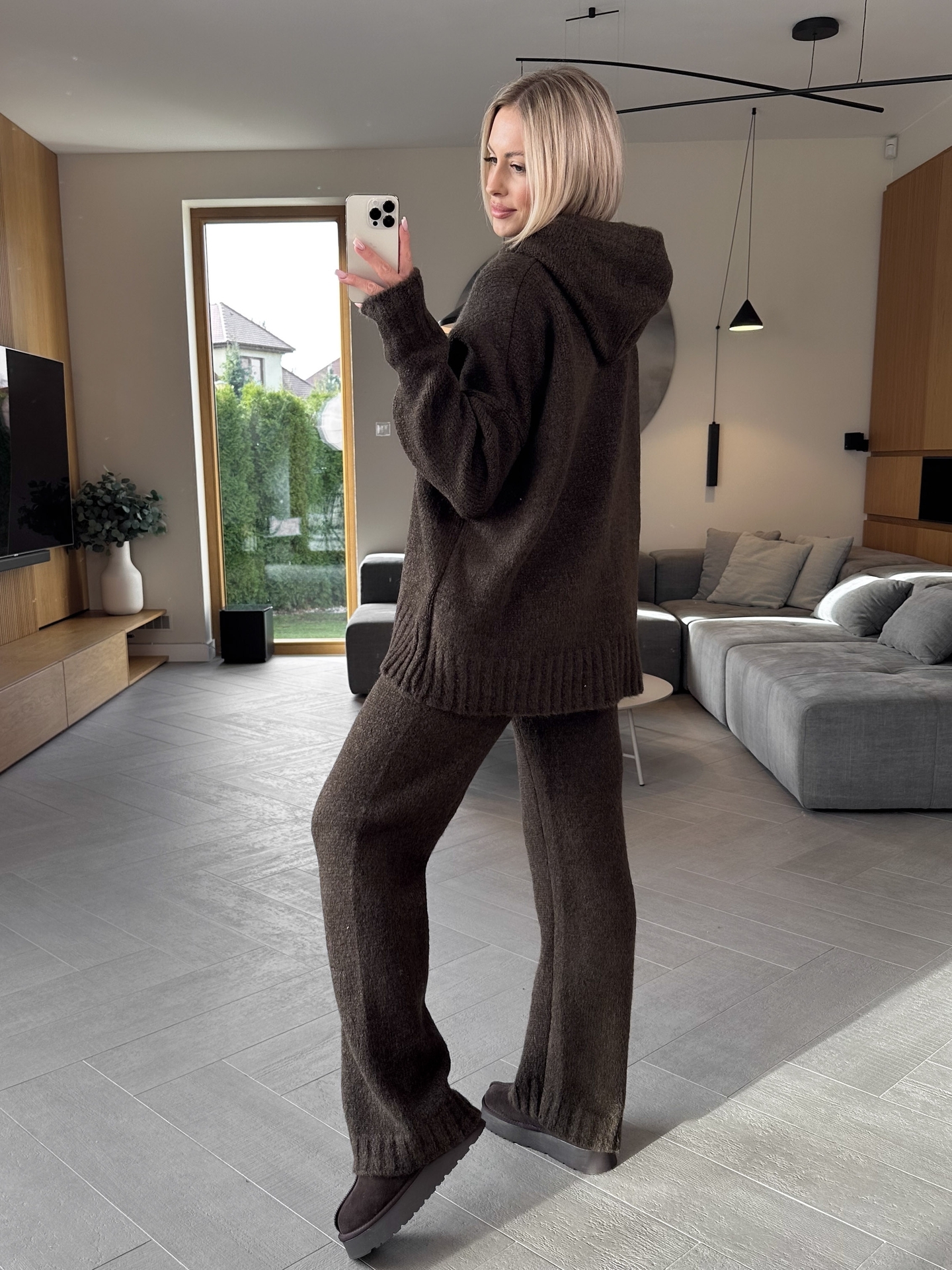 Komplet Sweterkowy Brązowy Lyn 3