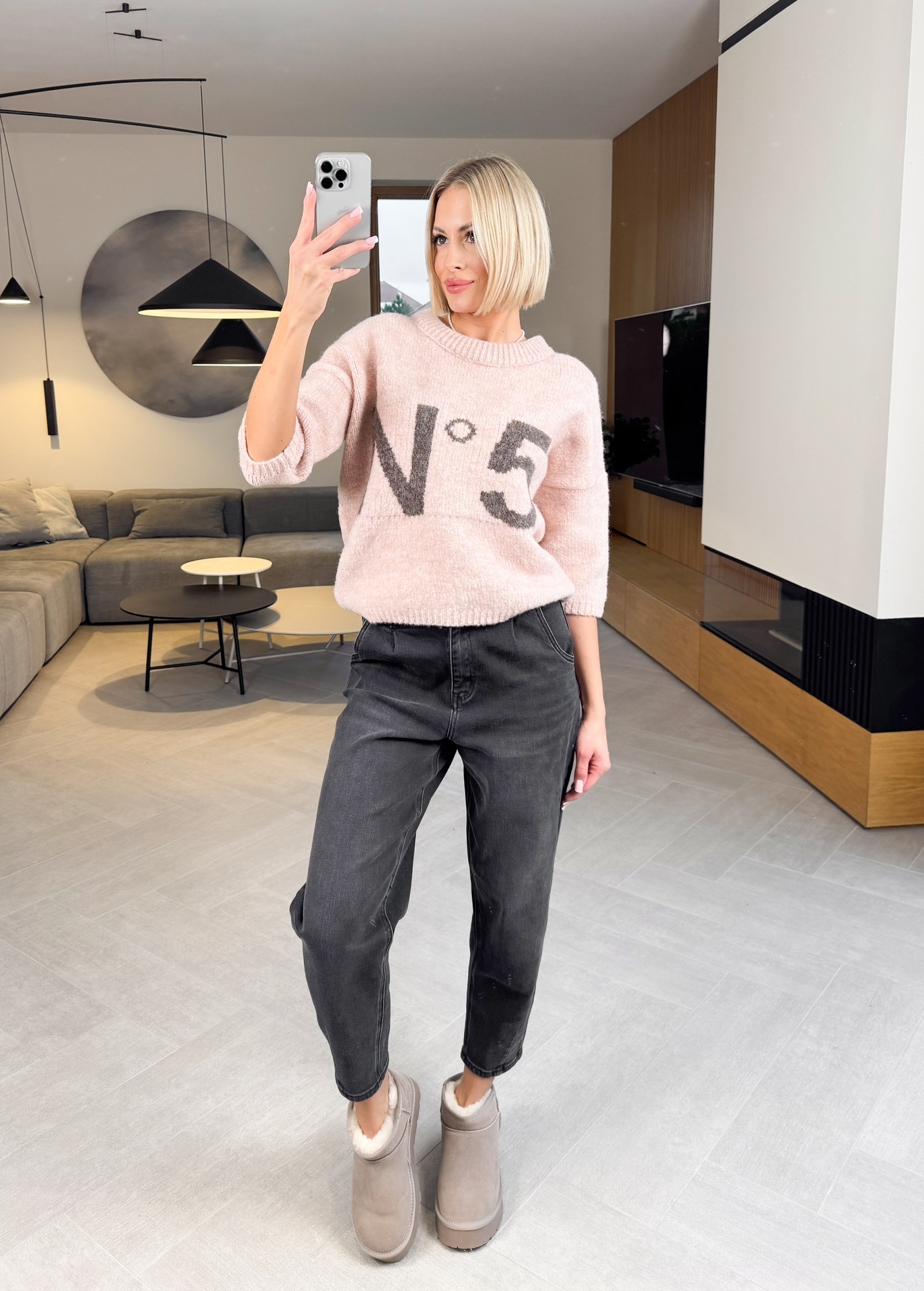 Sweter Pudrowy Five 4