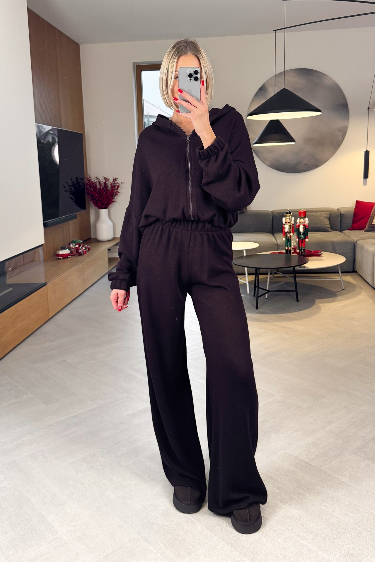 Komplet Sweterkowy Brązowy Ture 1