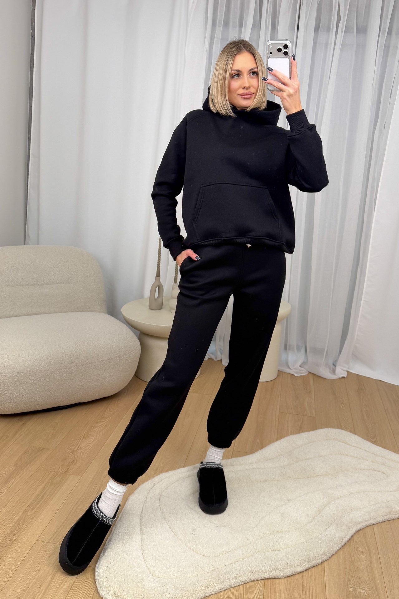 Komplet Ocieplany Czarny Snugly 3