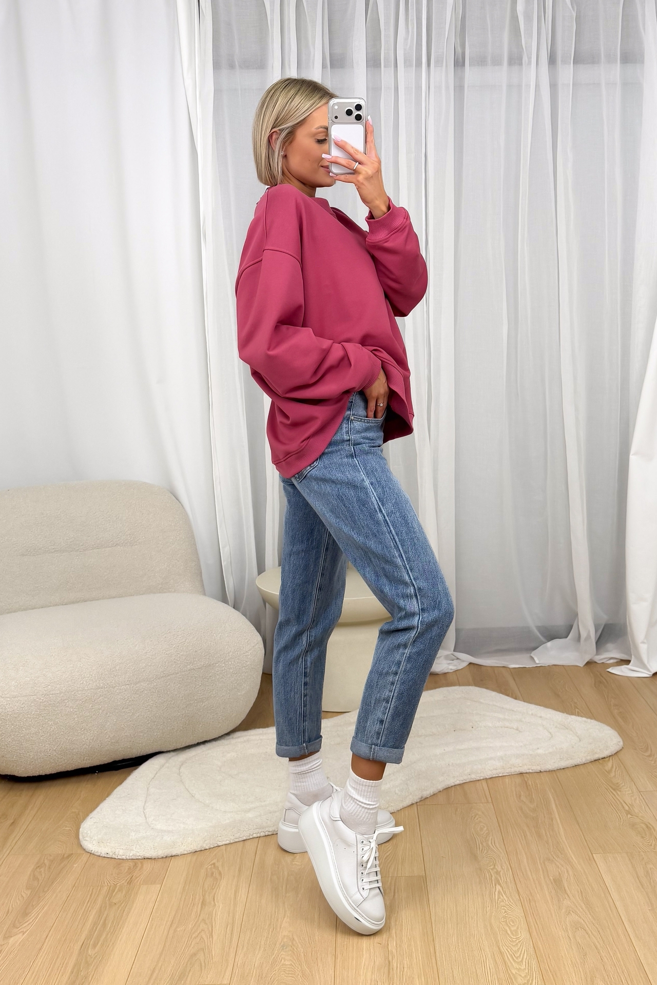 Bluza Malinowa Nieocieplana Basic 3