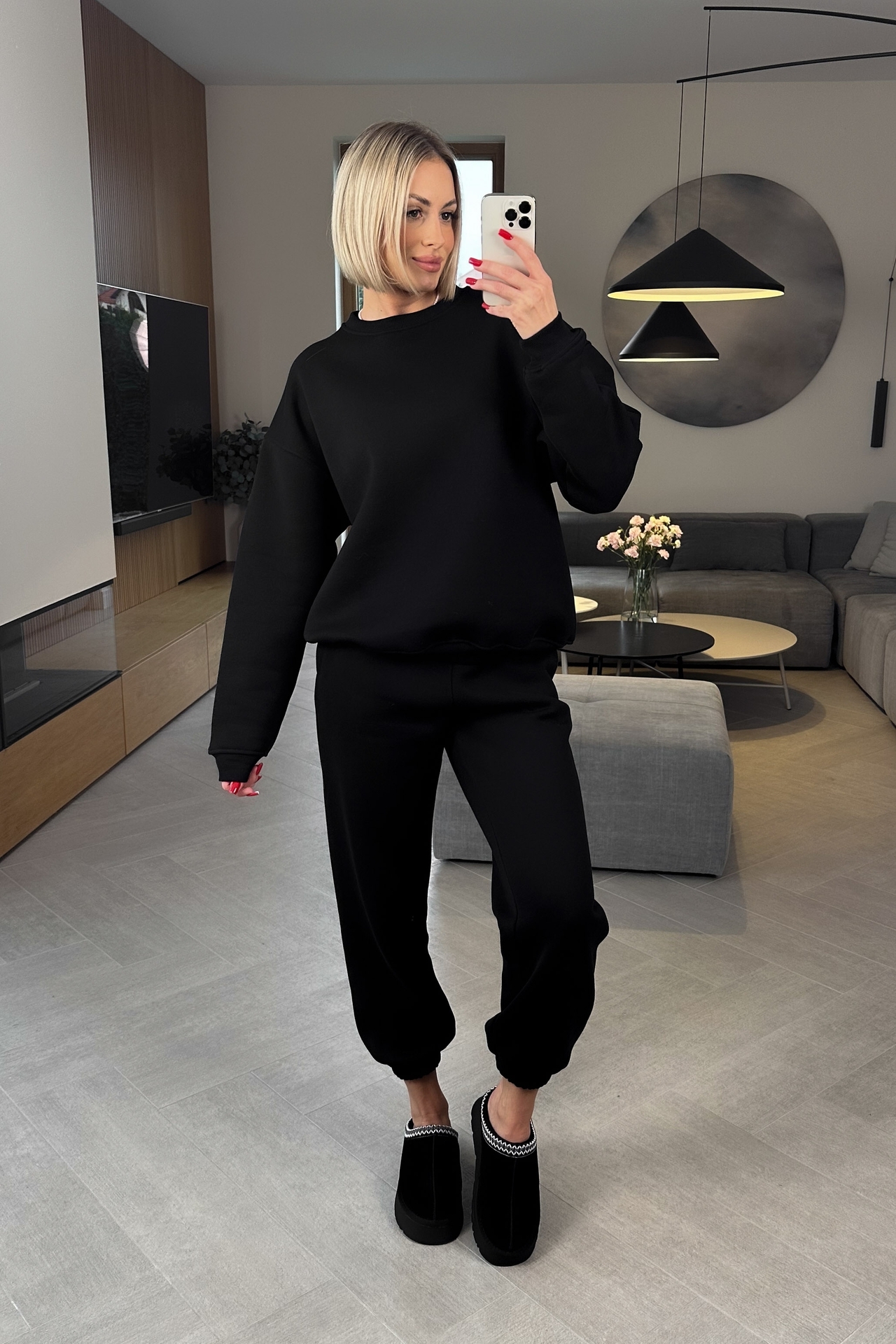 Komplet Czarny Ocieplany Baggy 5