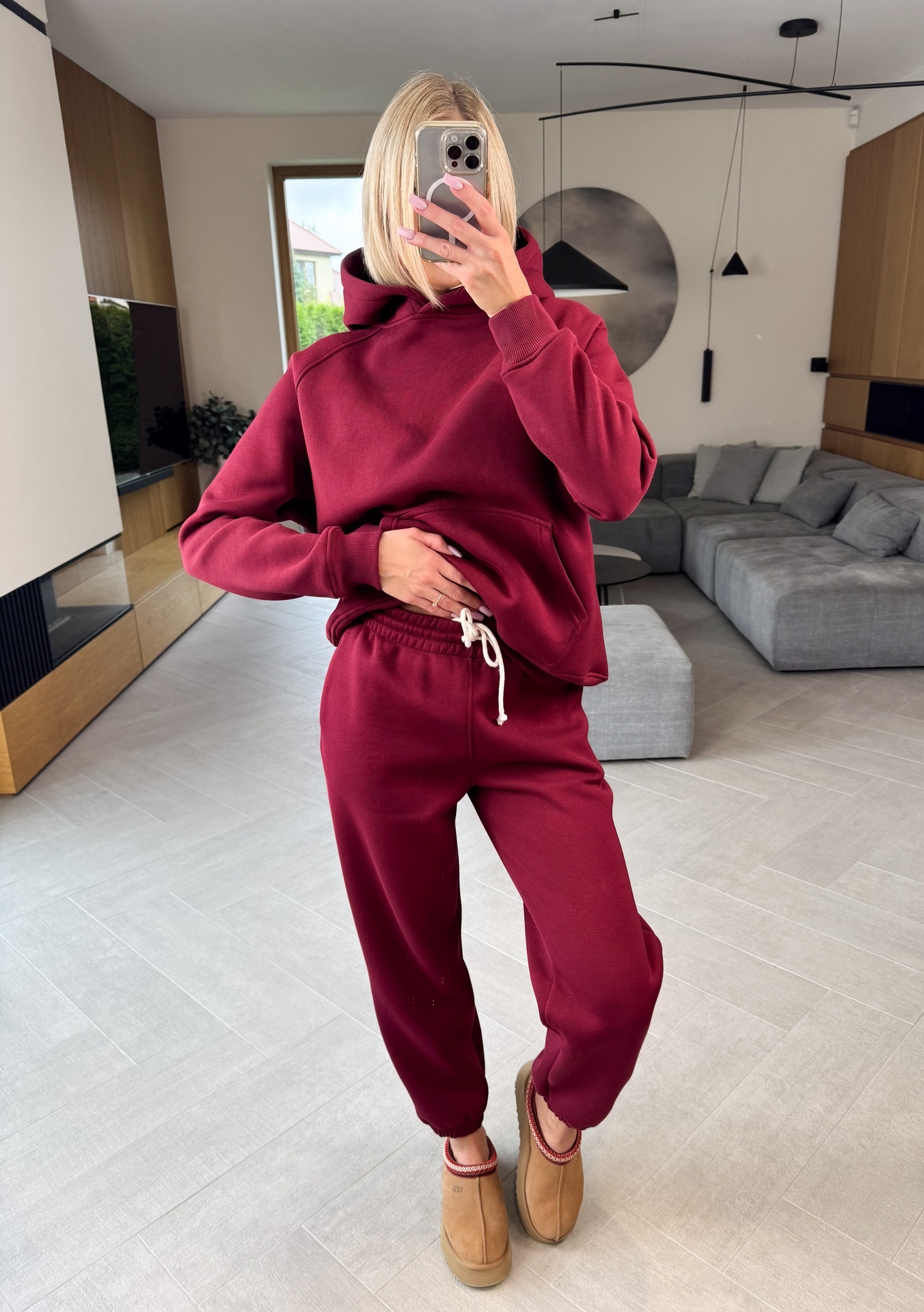 Komplet Ocieplany Bordowy Snugly 1