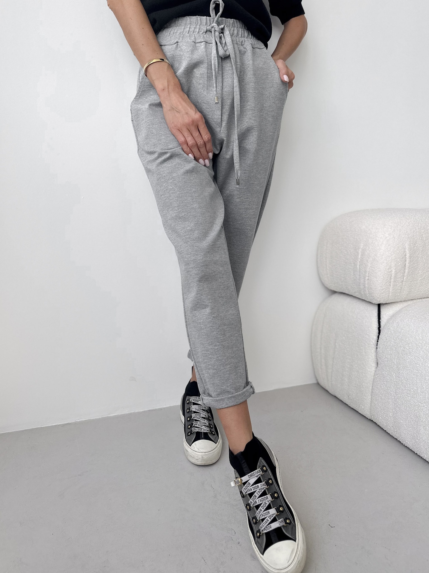 Spodnie Hobi Elegance Melange Grey