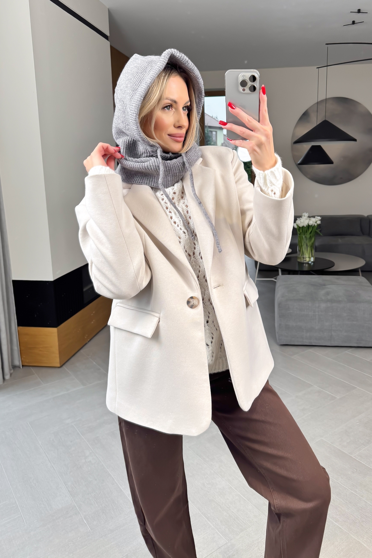 Kominiarka Szara Elar 4