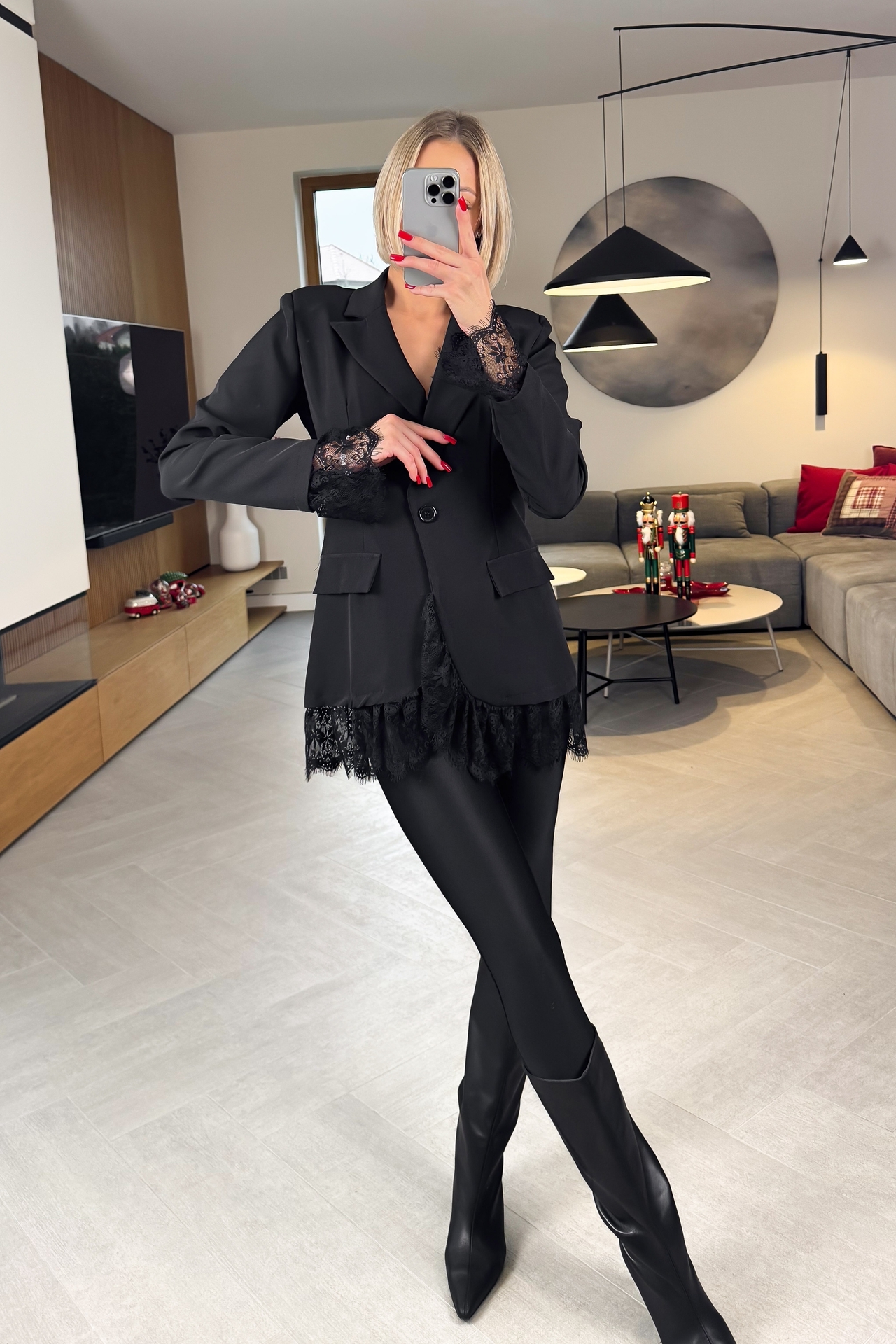 Legginsy z Zapiętką Czarne Collet 3