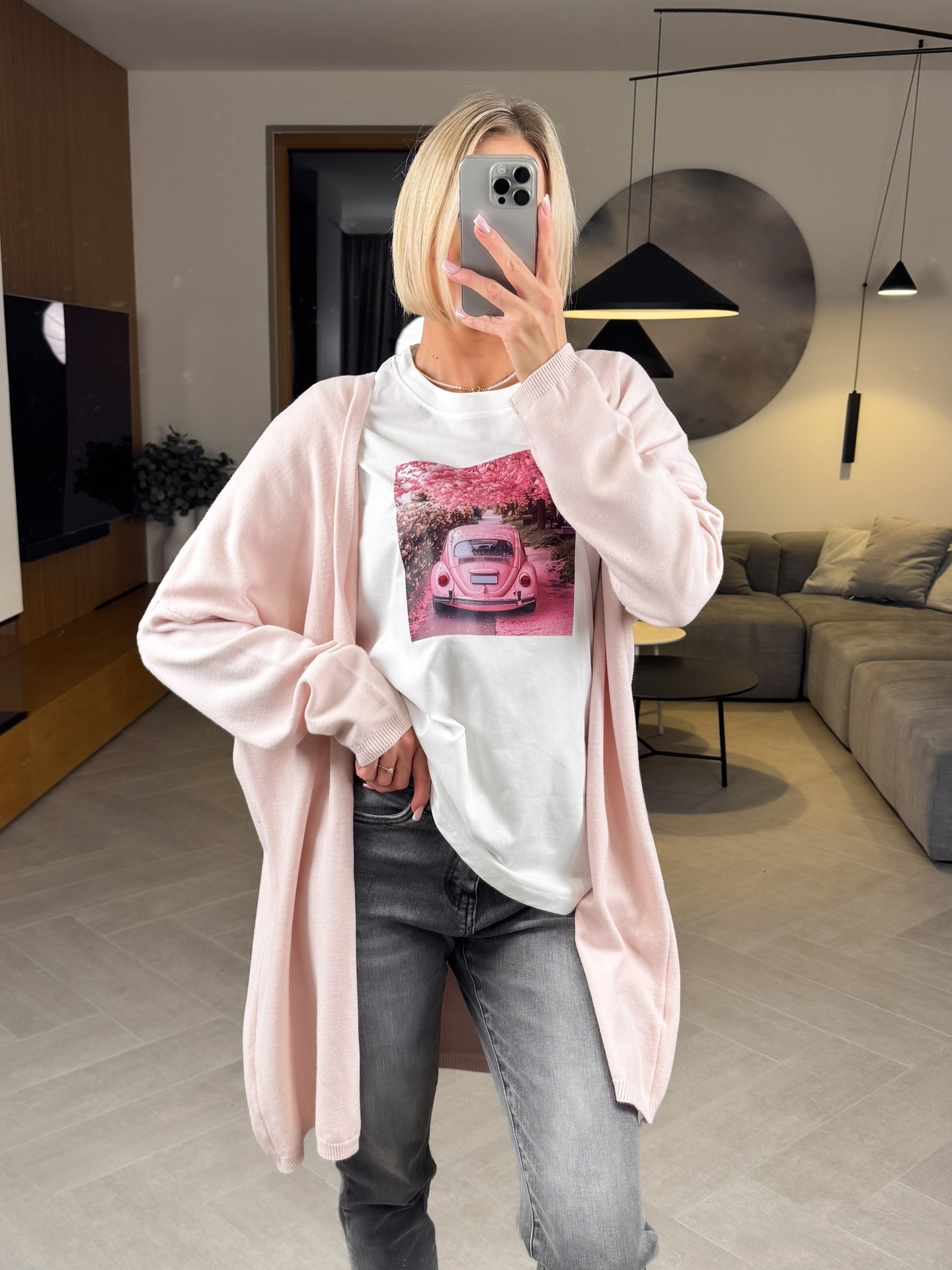 Kardigan Jasny Róż Soft 1