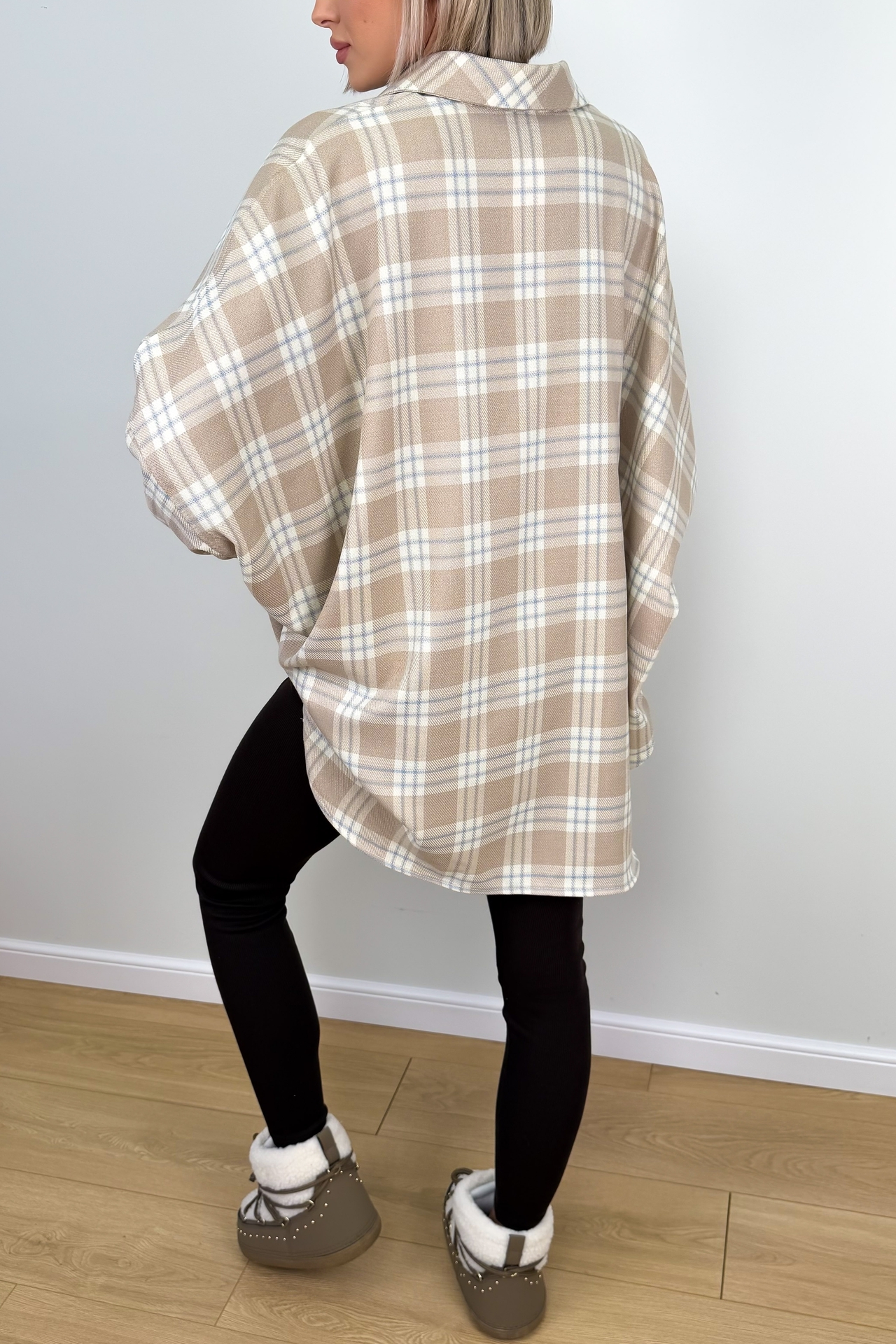 Koszula w Kratę Beżowa Luso 4