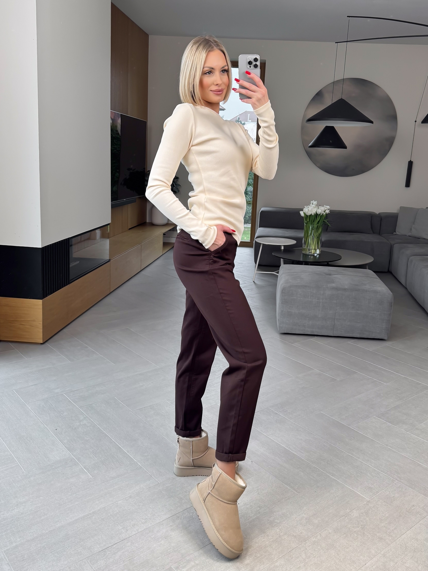 Spodnie Brązowe Dave 4