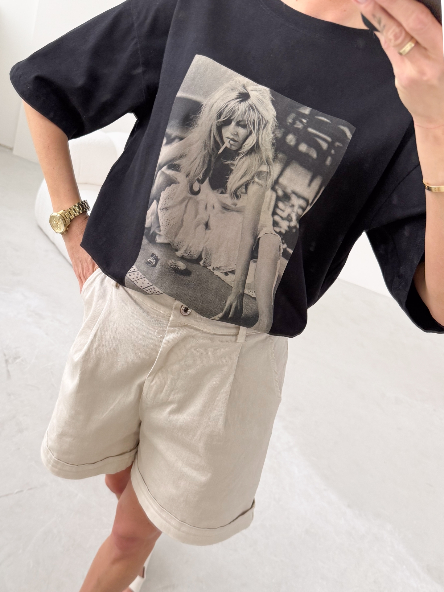 T-shirt Czarny Brigitte 2