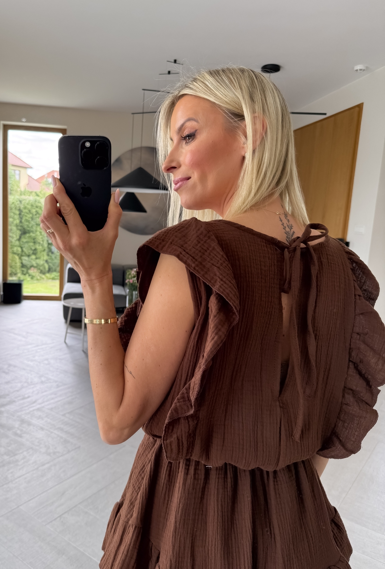 Kombinezon Muślinowy Brązowy Frill 2