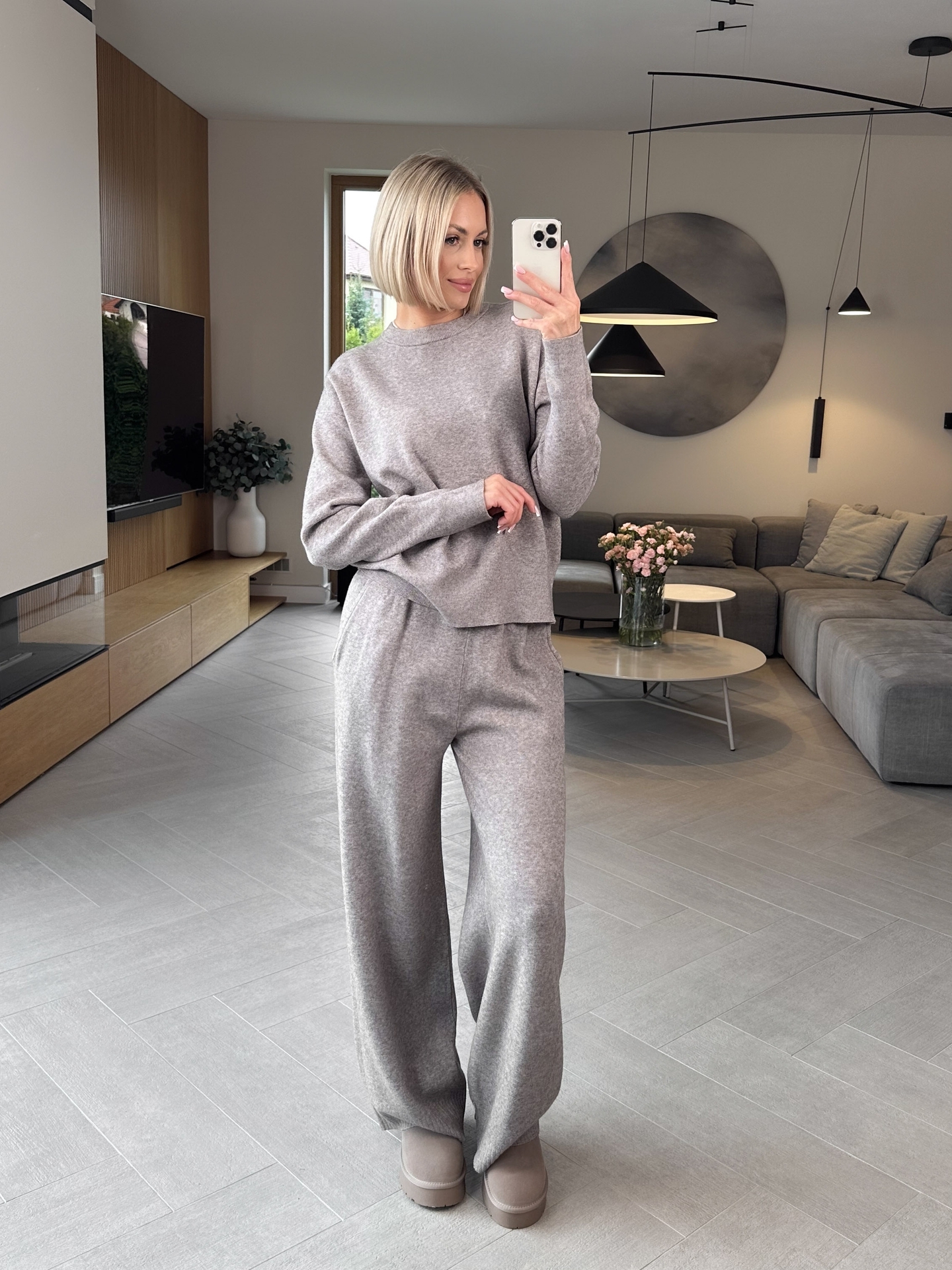 Komplet Sweterkowy Taupe Selez 2