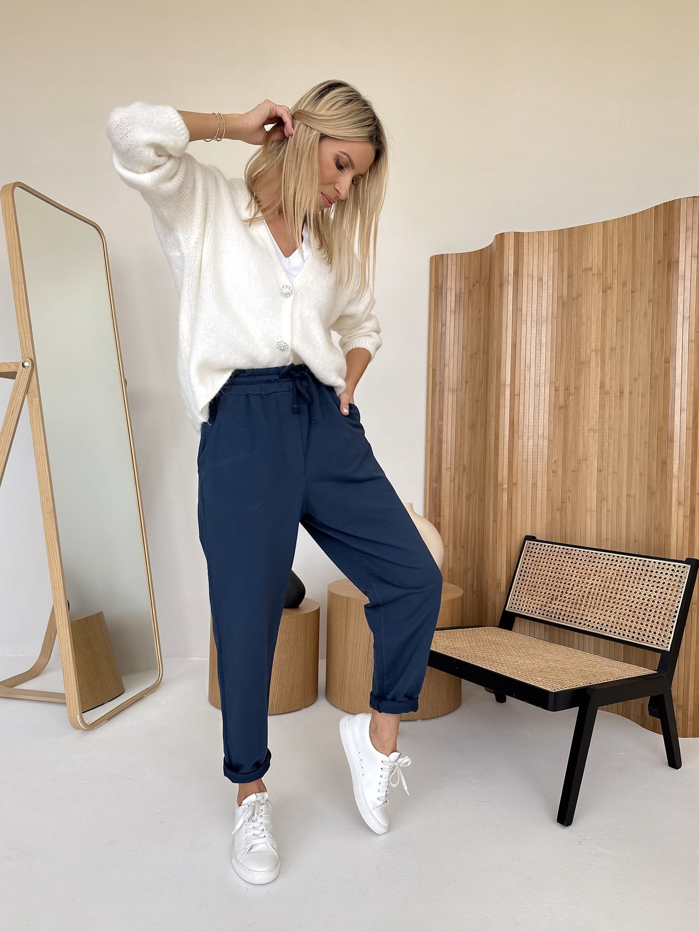 Spodnie Granatowe Hobi