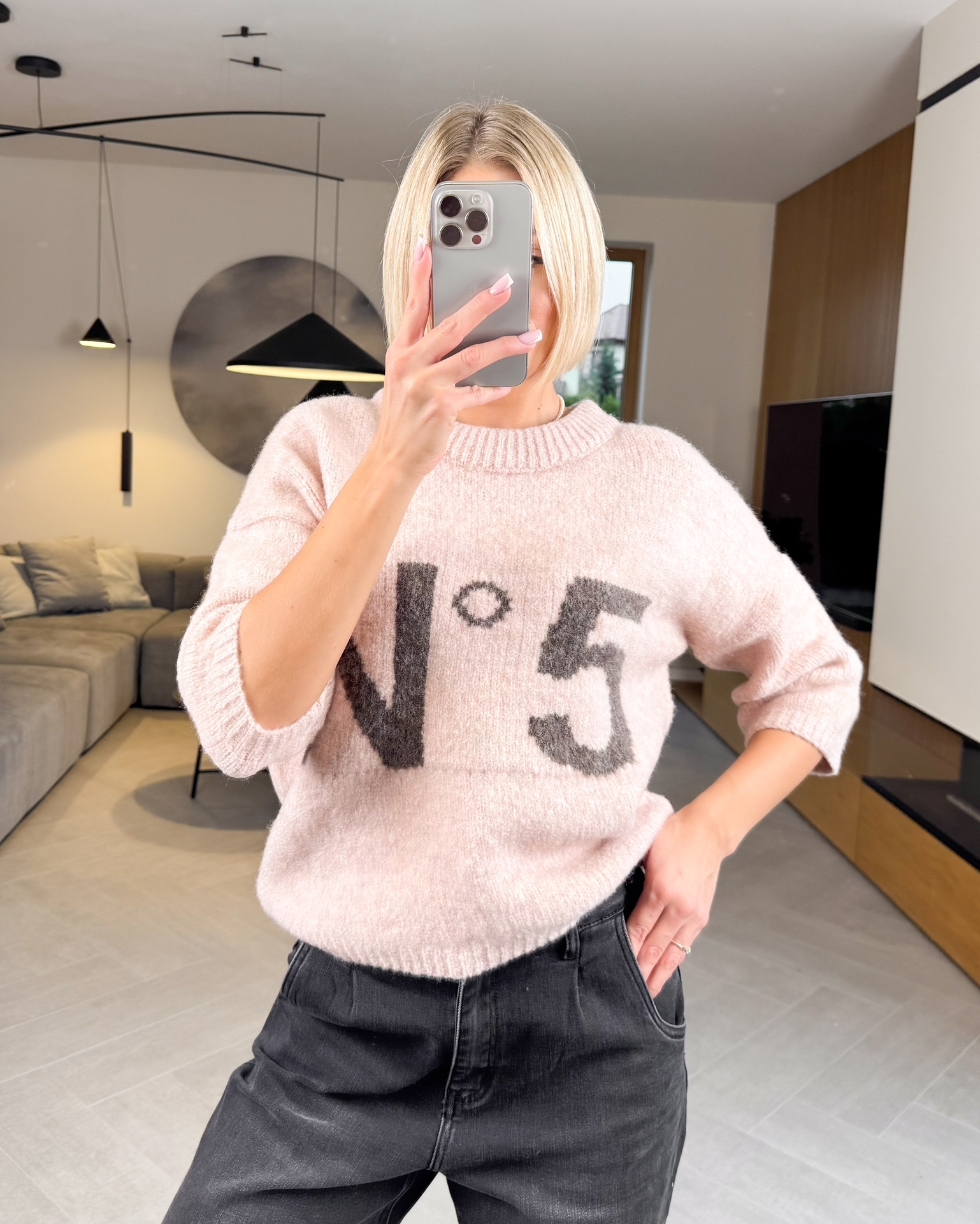 Sweter Pudrowy Five 2