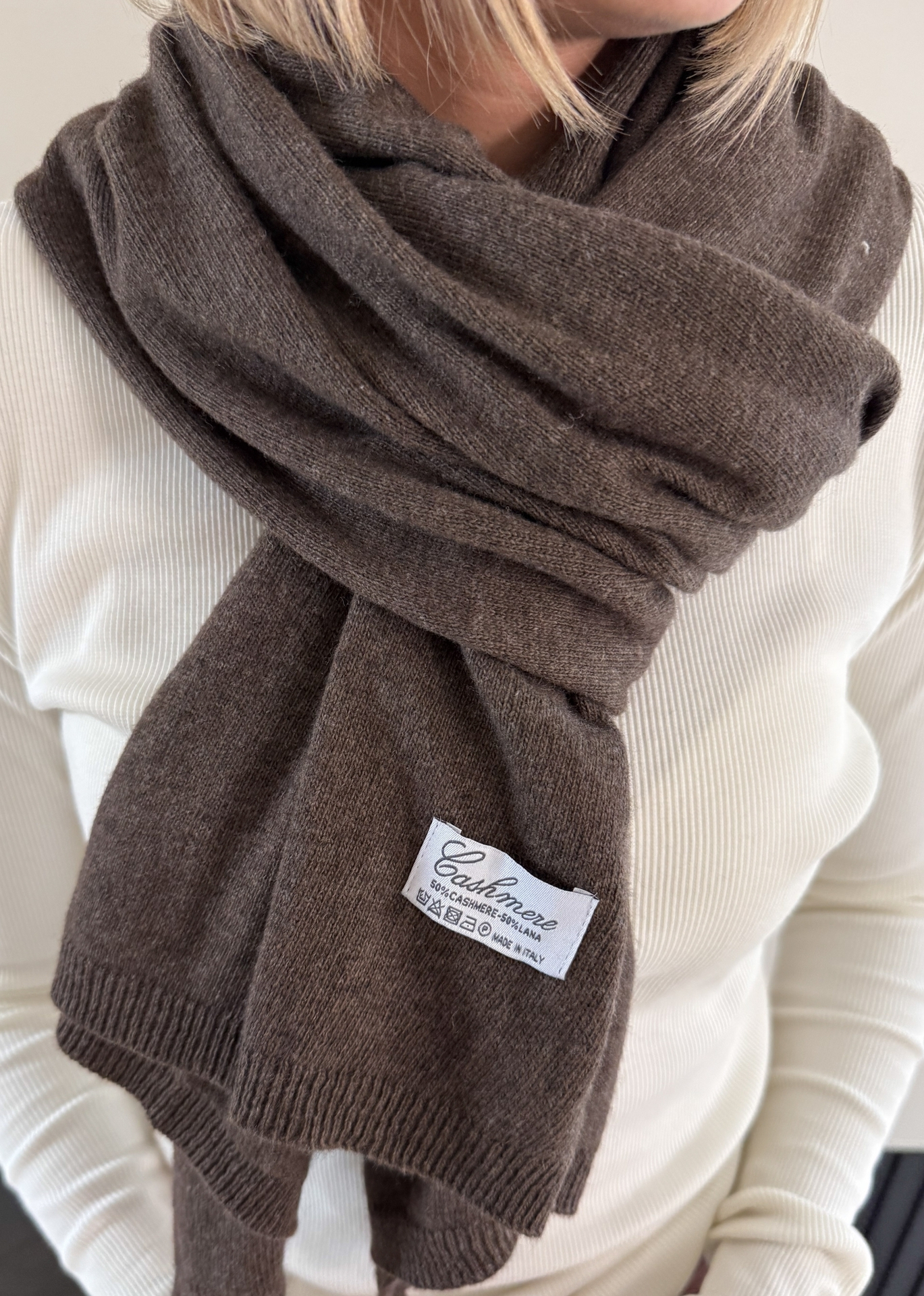 Szalik Brązowy Cashmere 3