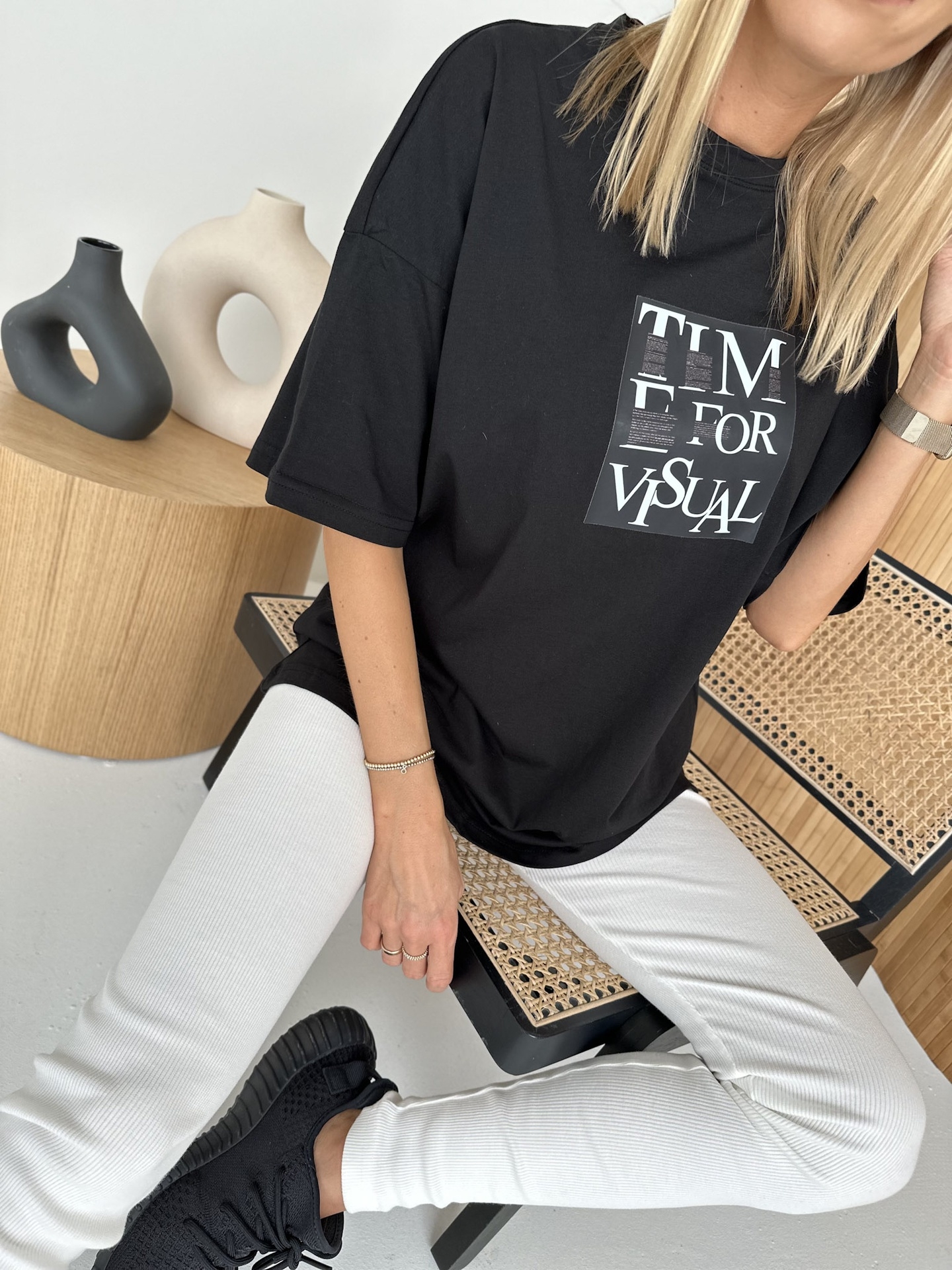 T-shirt Czarny Time