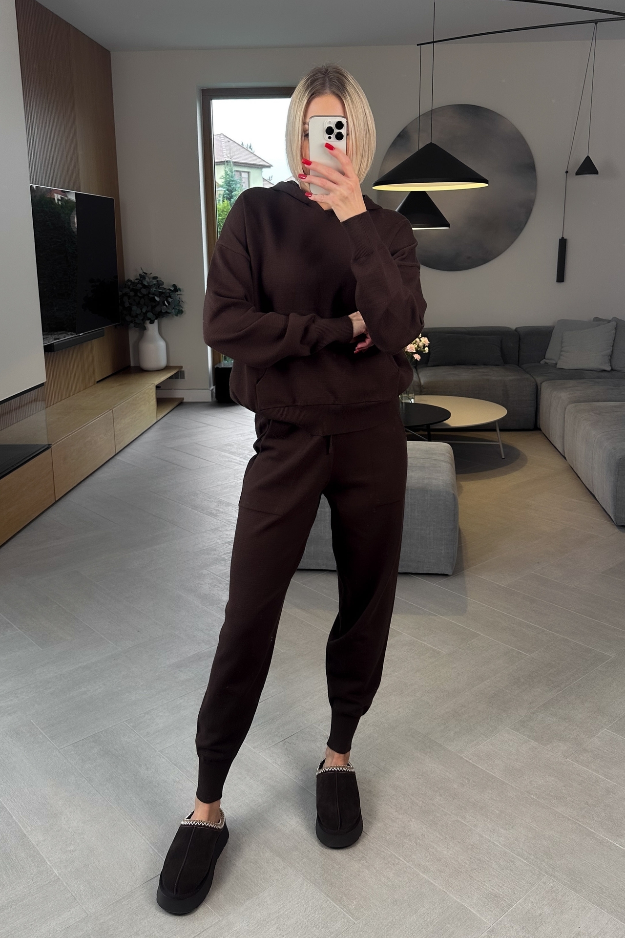 Komplet Sweterkowy Brązowy Teal 3