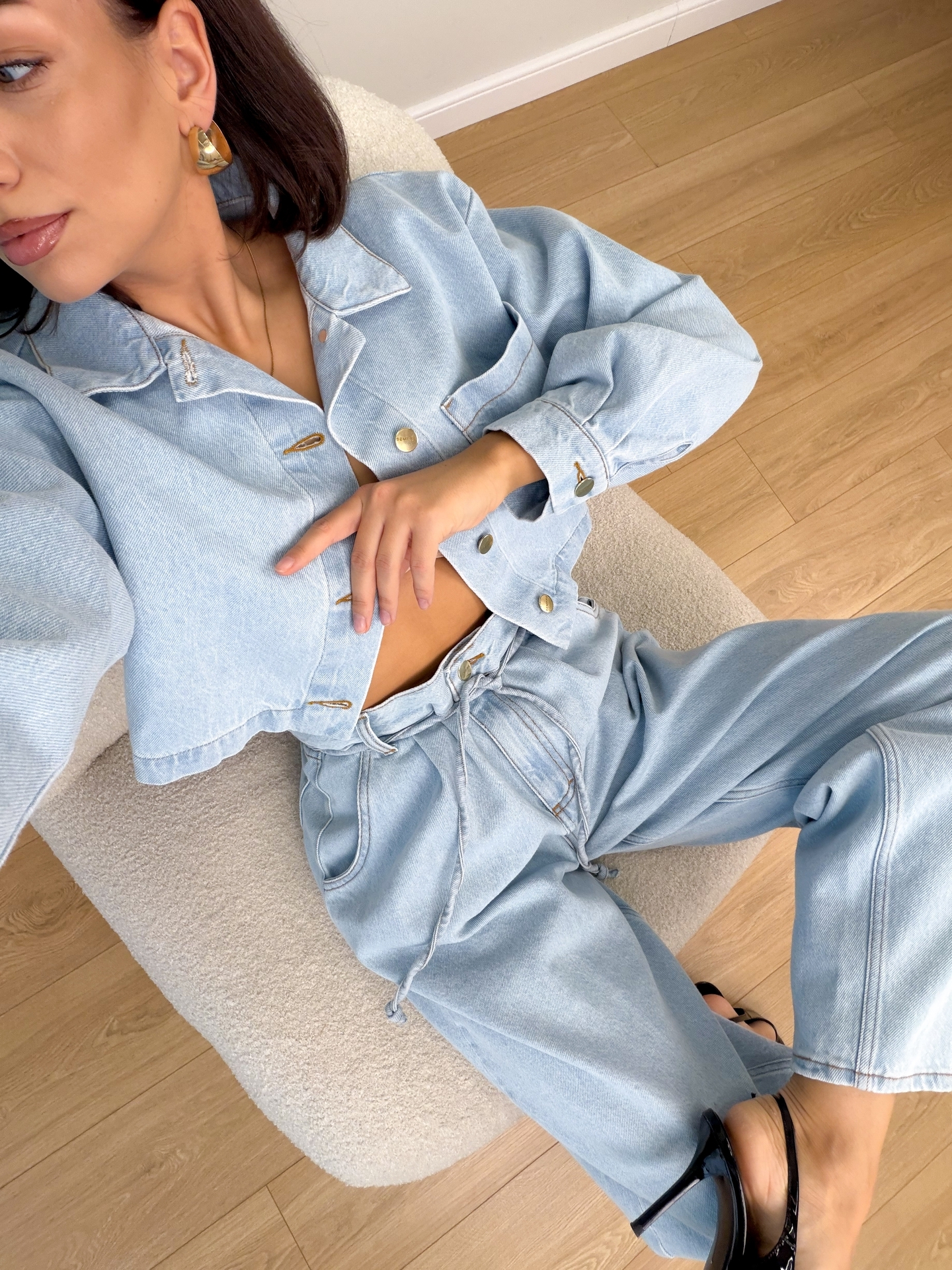 Koszula Jeansowa Niebieska Cam 4