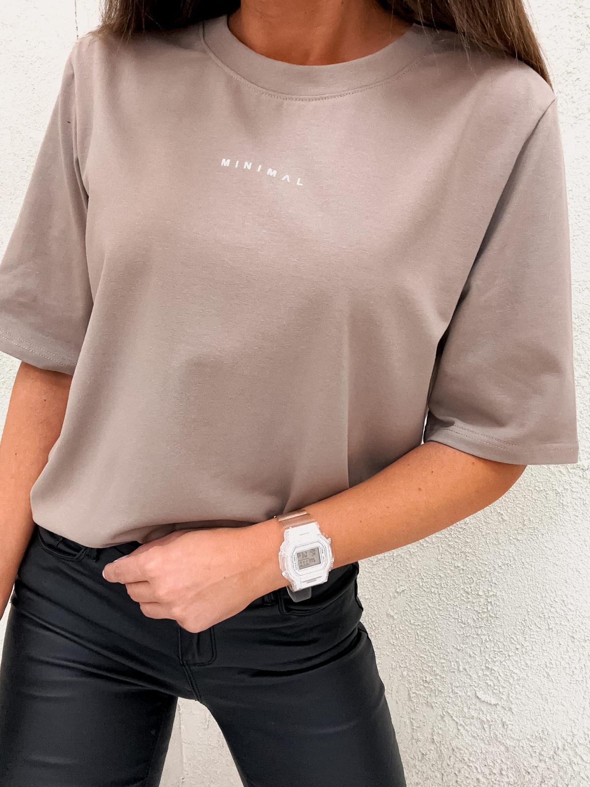 T-shirt Minimal Taupe 1