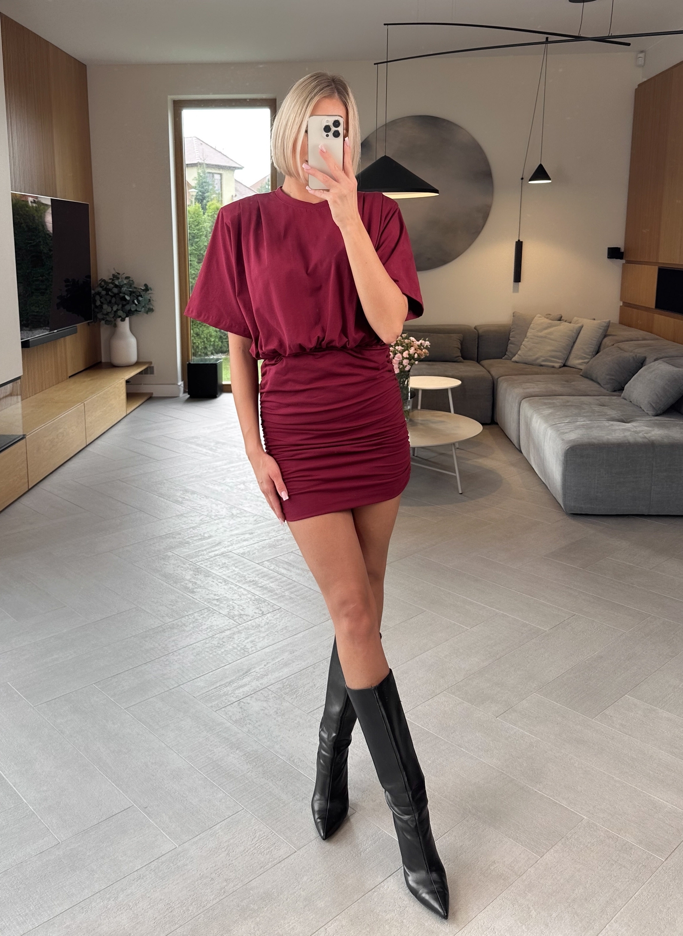 Sukienka Bordowa Lusso 2