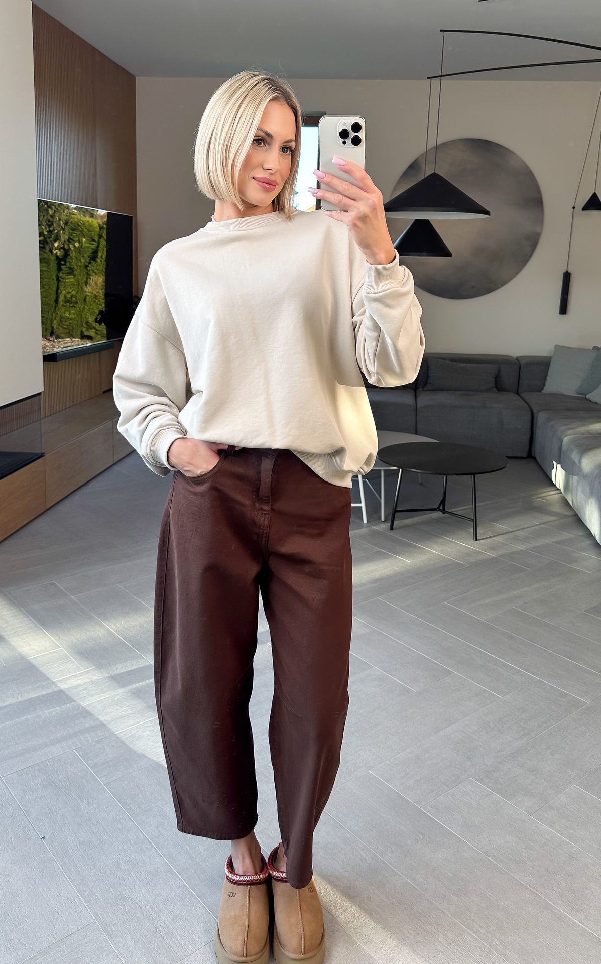 Bluza Nieocieplana Beżowa Boxy 3