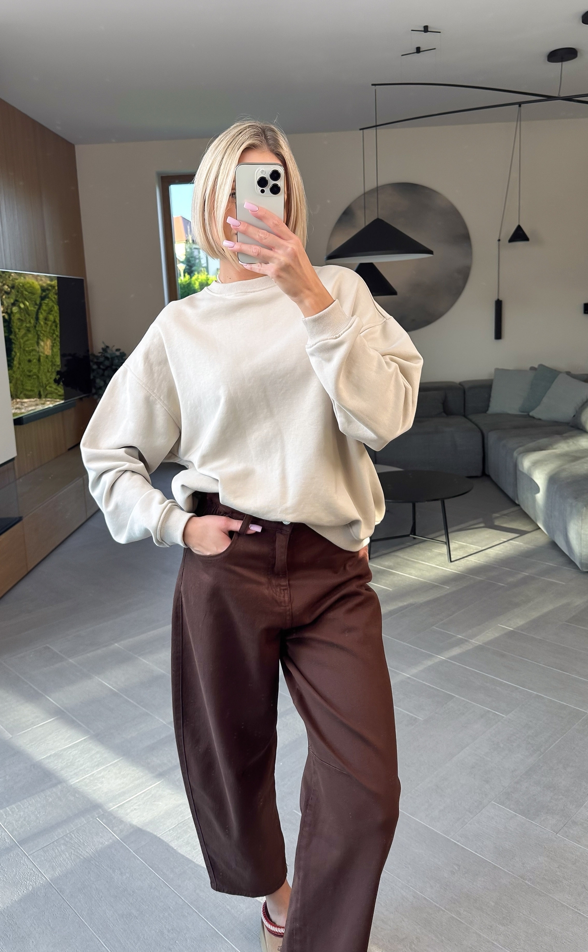 Bluza Nieocieplana Beżowa Boxy 5