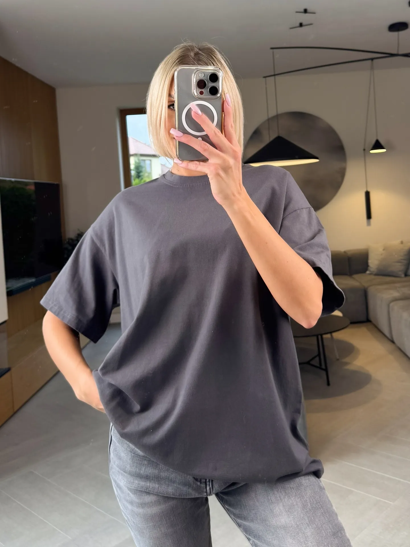 T-shirt Oversize Grafitowy 3