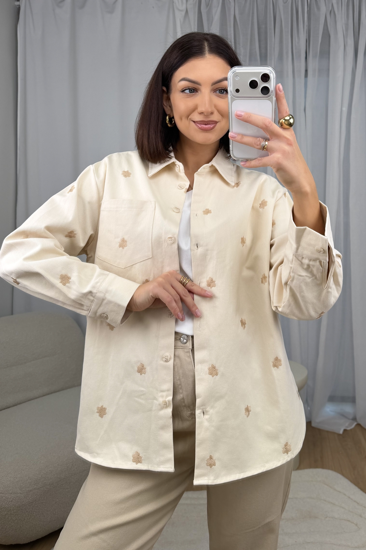 Koszula Jeansowa Kremowa Joan 4