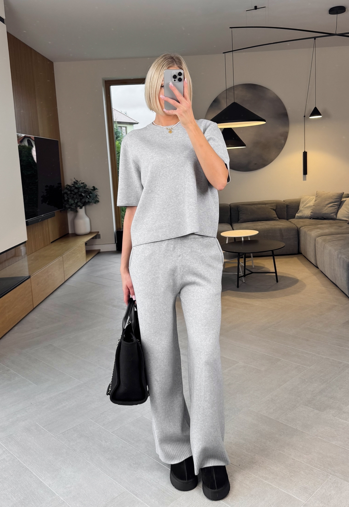 Komplet Sweterkowy Jasnoszary Cante 5