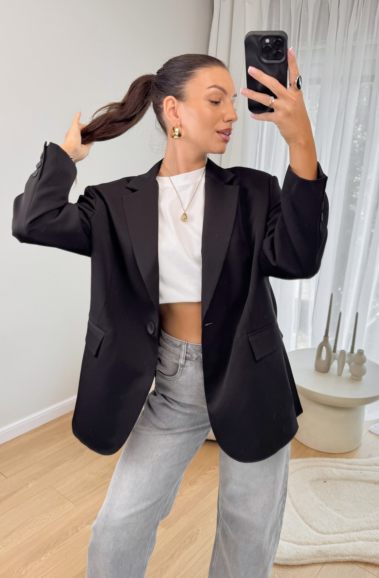 Marynarka Czarna Elle1