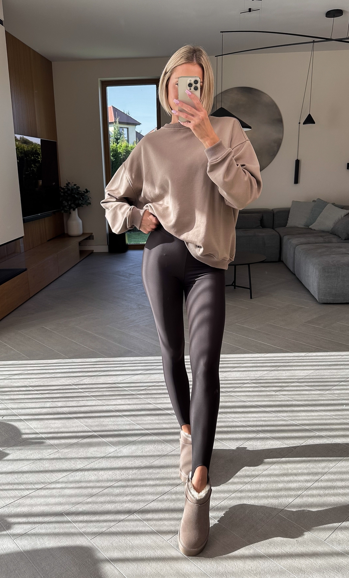 Legginsy z Zapiętką Brązowe Vin 4