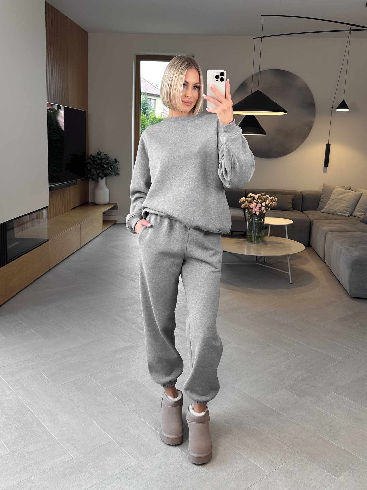 Komplet Ciemny Melanż Ocieplany Baggy 2