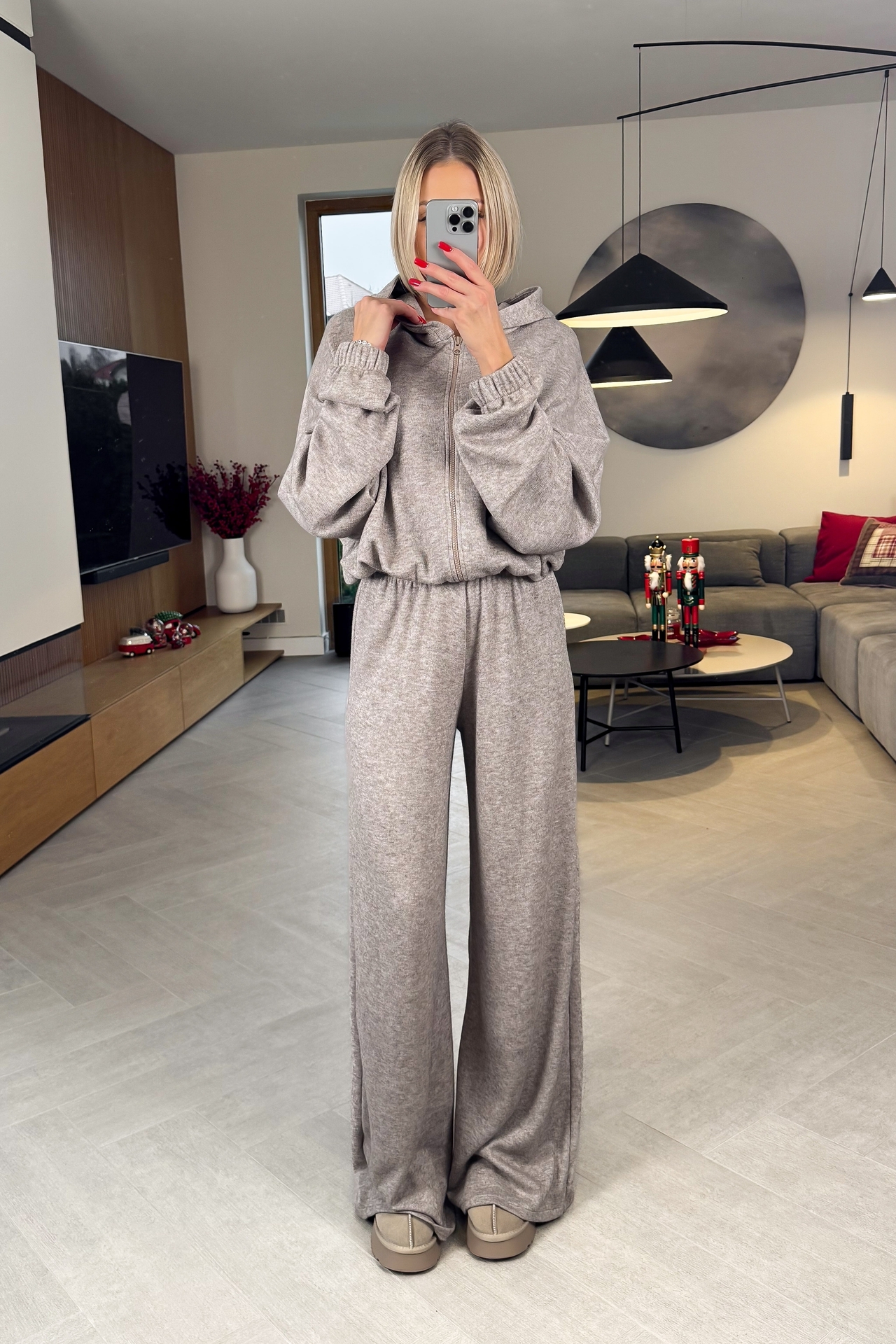 Komplet Sweterkowy Beżowy Ture 1