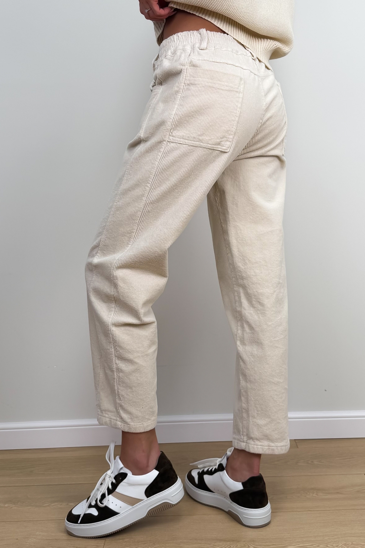 Spodnie Sztruksowe Kremowe Liva 3