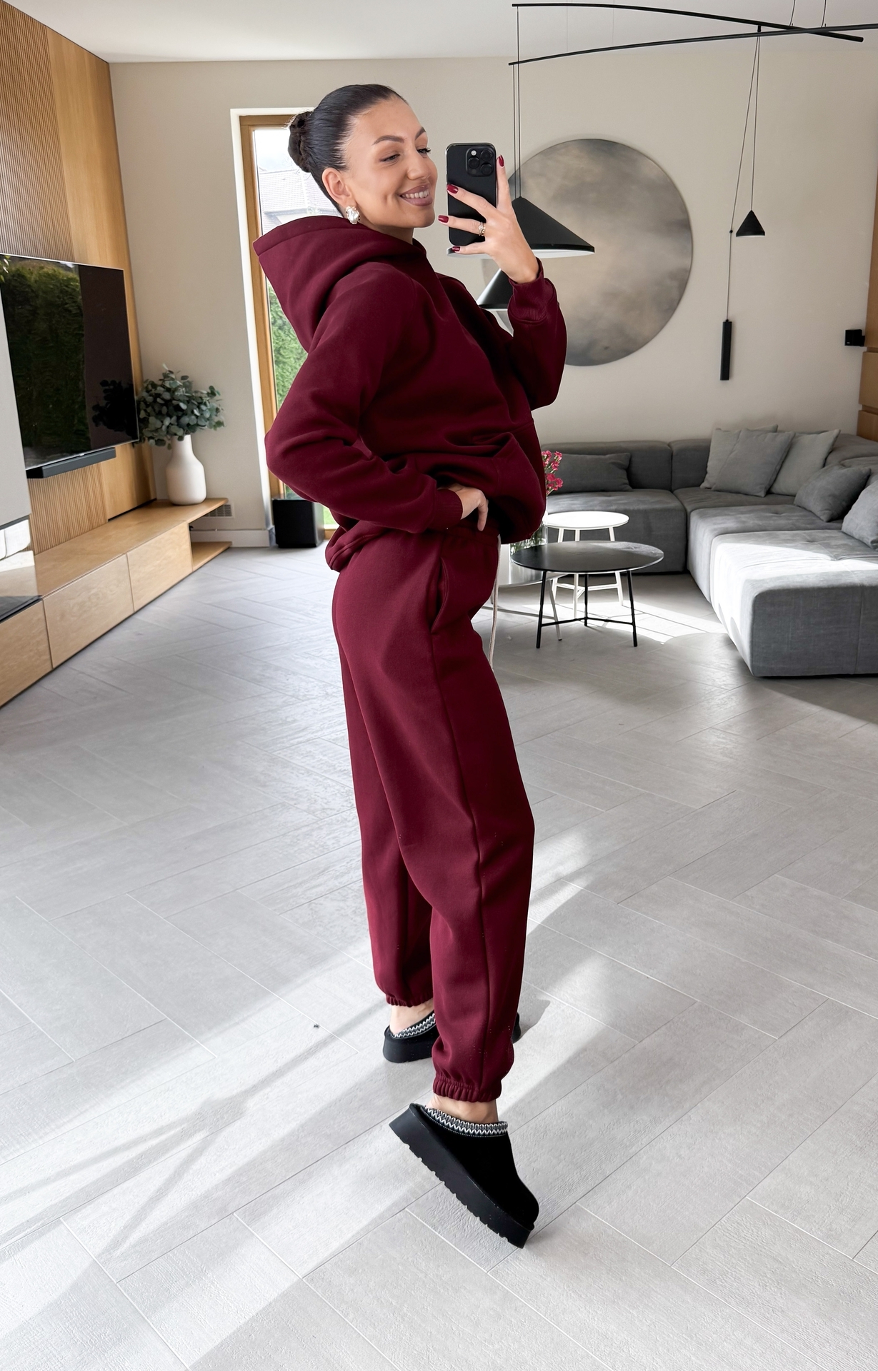 Komplet Ocieplany Bordowy Snugly 4