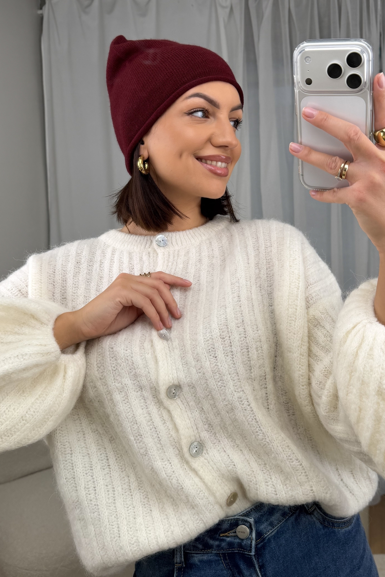 Czapka Bordowa Classic 2