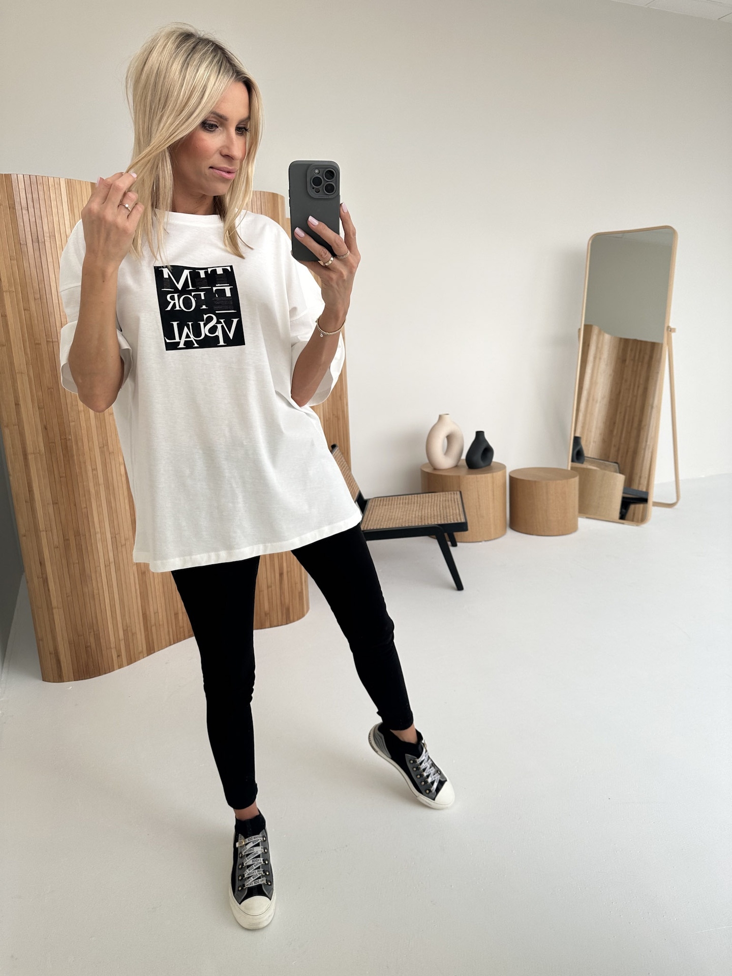 T-shirt Kremowy Time