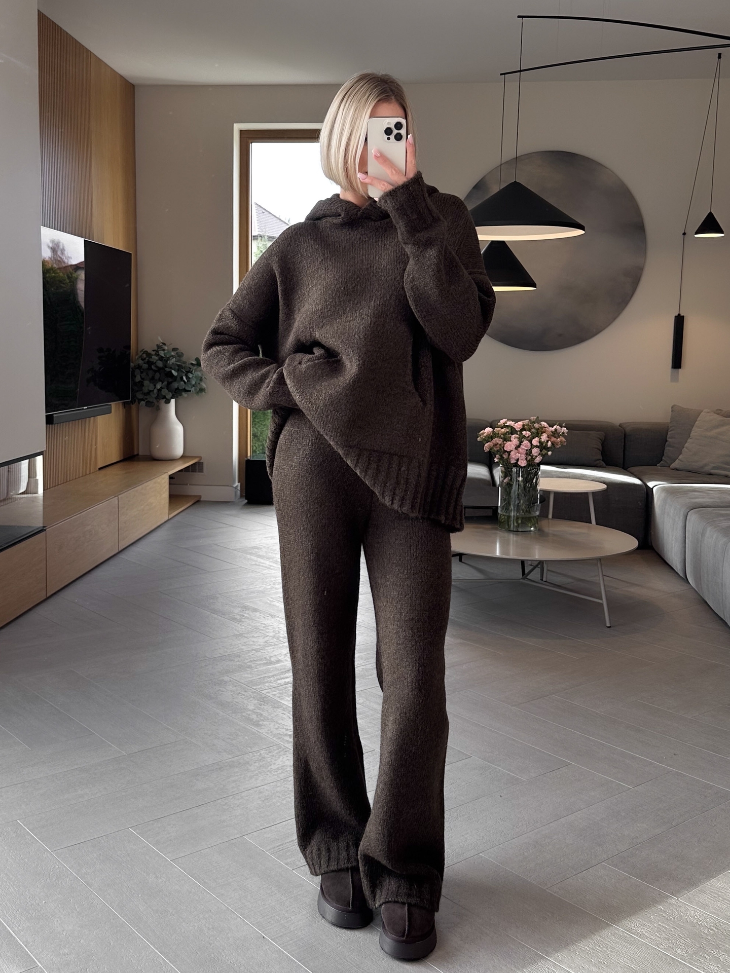 Komplet Sweterkowy Brązowy Lyn 1