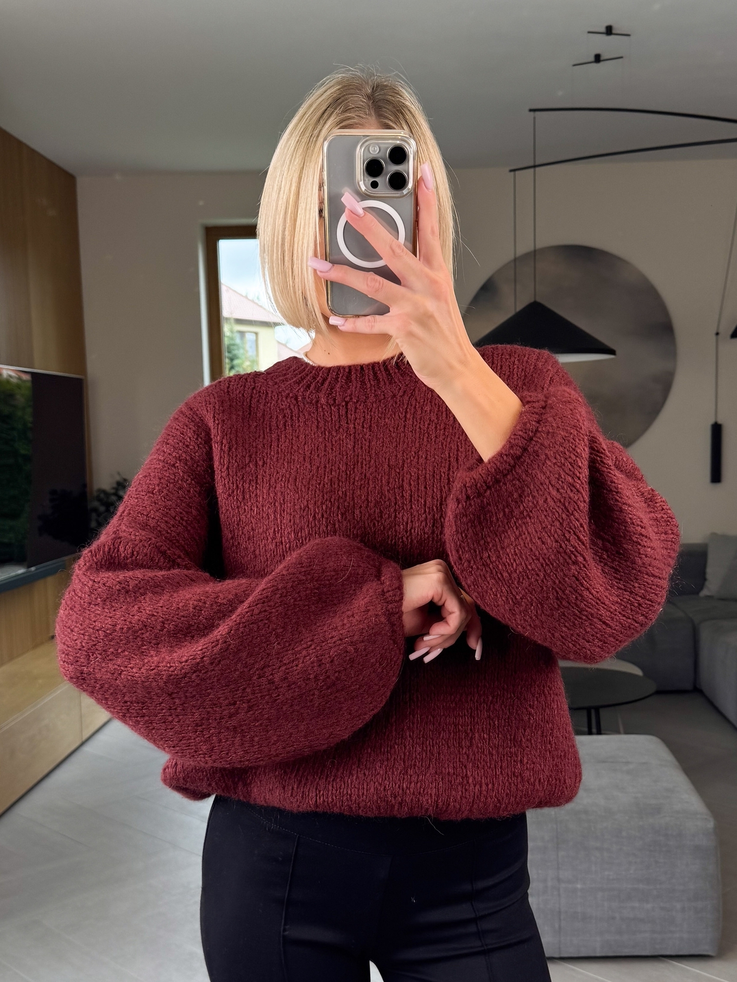 Sweter Bordowy Modi 5
