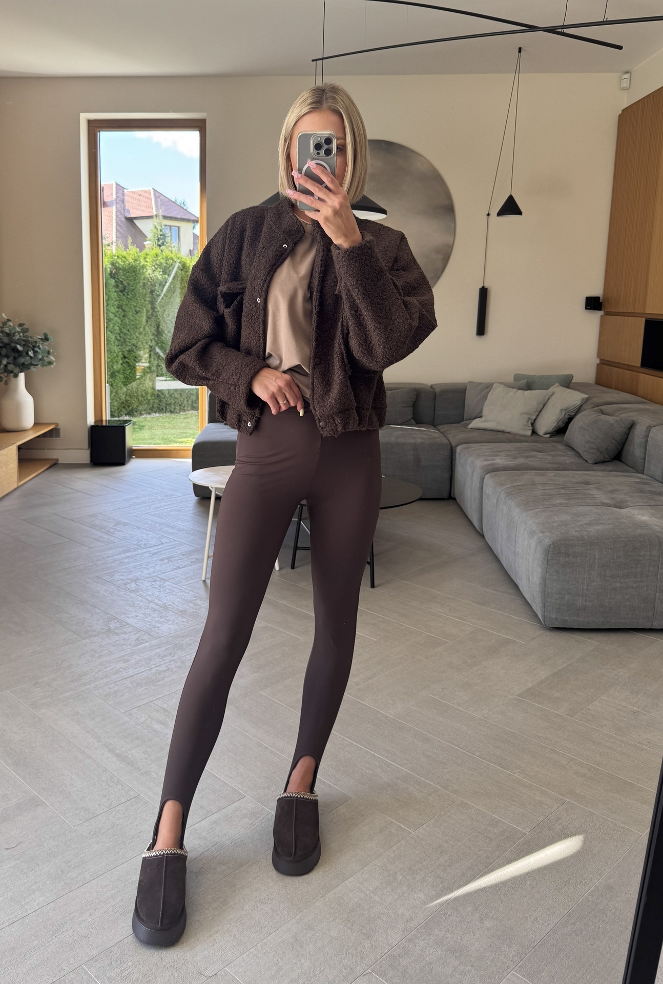 Legginsy z Zapiętką Brązowe Lara 1