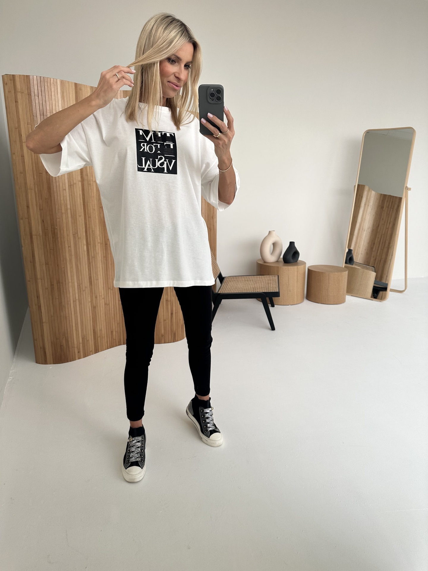 T-shirt Kremowy Time