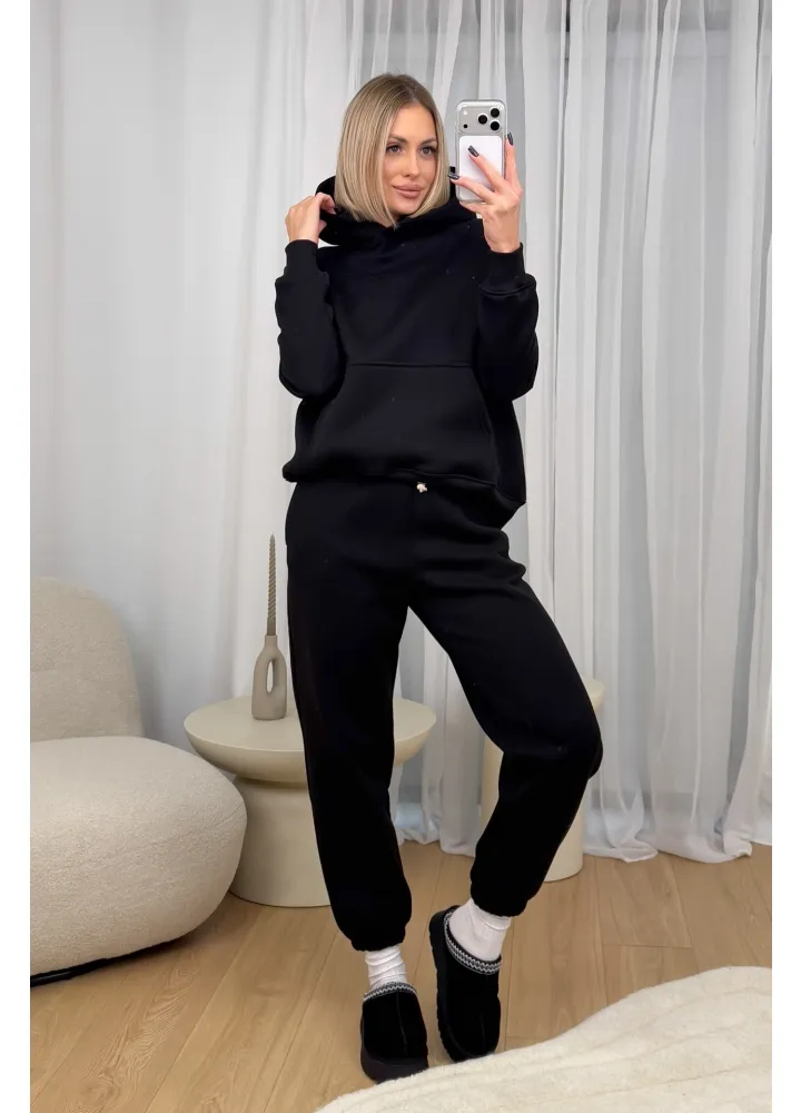 Komplet Ocieplany Czarny Snugly