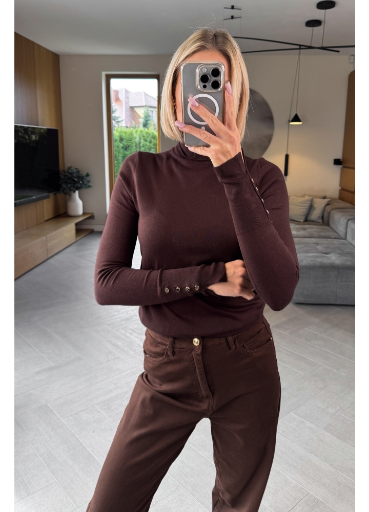 Golf Brązowy Button