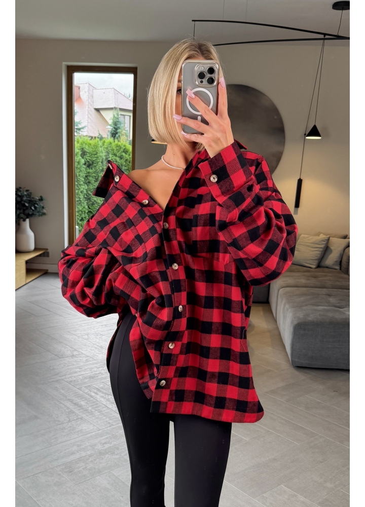 Koszula w Kratę Czerwona Luci