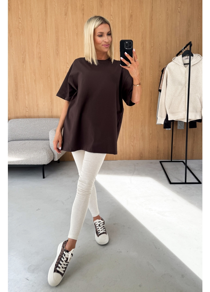 T-shirt Oversize Brązowy