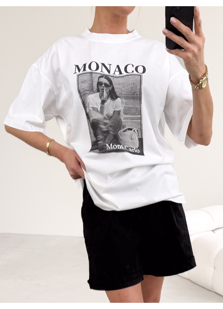 T-shirt Biały Monaco