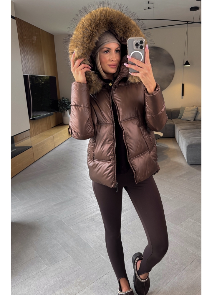 Kurtka Brązowa West