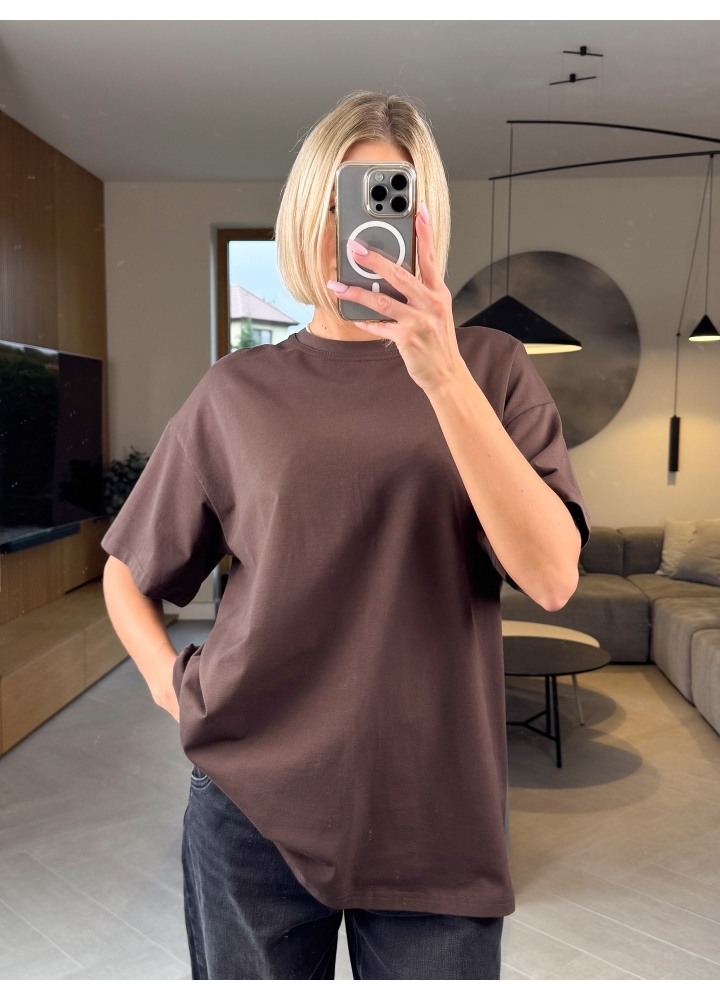 T-shirt Oversize Brązowy