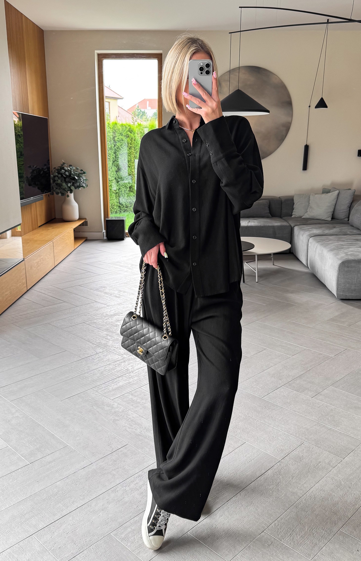 Komplet Damski Rayon Czarny